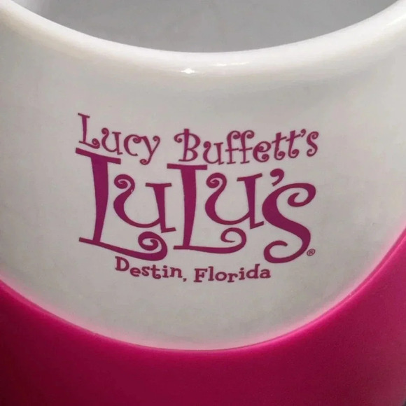 Lucy Buffett’s LuLu’s Destin, Florida Pink Silicone Sleeve Coffee/Tea Mug Cup - Picture 8 of 10